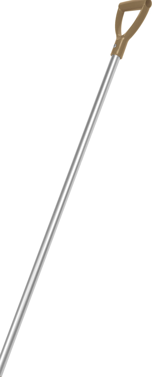 The Forever Fork Longer Aluminum Shaft features a silver aluminum body with a brown plastic D-shaped replacement handle at the top, displayed against a white background.